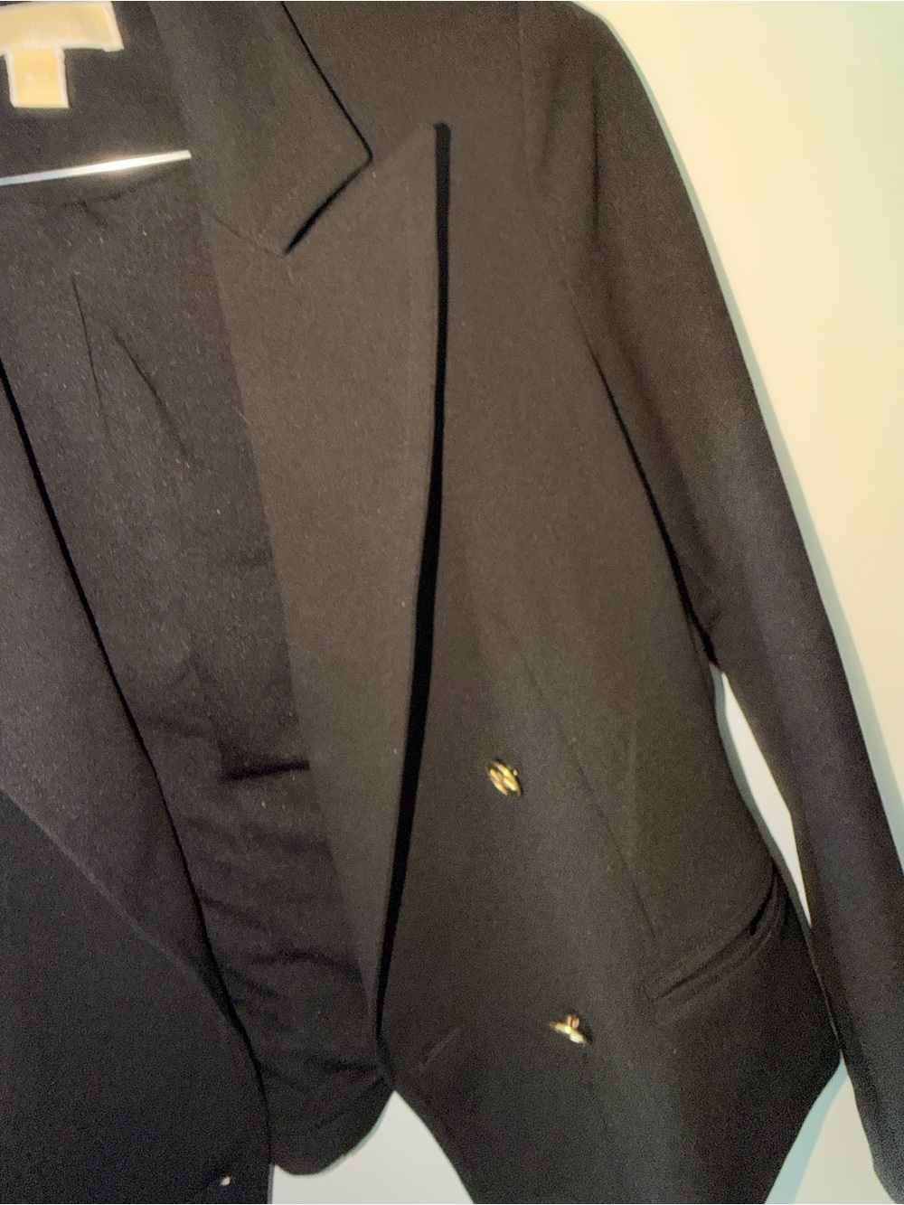 Michael Kors Tailored Double-Breasted Navy Women's Blazer - Picture 3 of 7